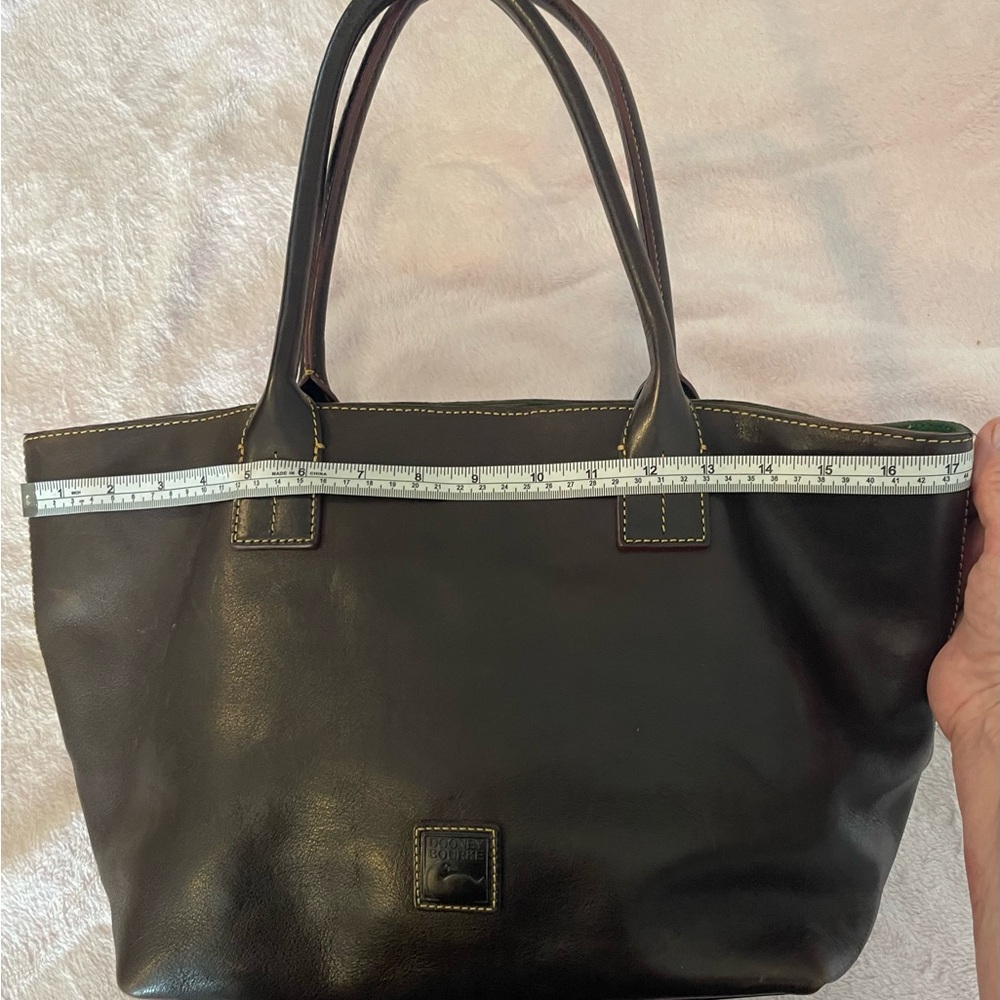 Dooney & Bourke Florentine Leather Tote - Brown Tmoro with red signature Lining
